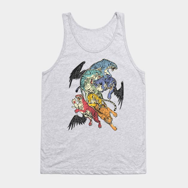 Seven Caged Tigers Tank Top by dracoimagem